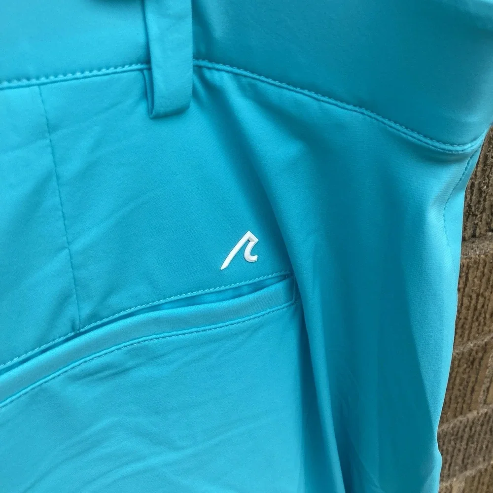 Redvanly Men's 2XL Hanover Golf Shorts Curacao Turquoise Glyding Nylon 9